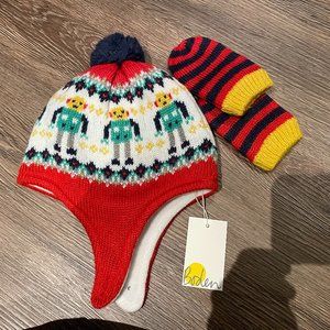 Boden hat and mittens 6-12 months